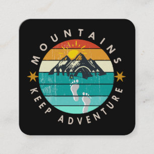 Tarjeta De Visita Cuadrada Salir fuera aventura al aire libre