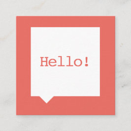 Tarjeta De Visita Cuadrada Salmones sociales de la burbuja del discurso de