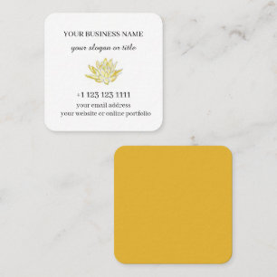 Tarjeta De Visita Cuadrada salón de belleza entrenador de vida terapeuta flor