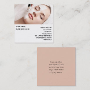 Tarjeta De Visita Cuadrada Salón de belleza y cuidado de la piel