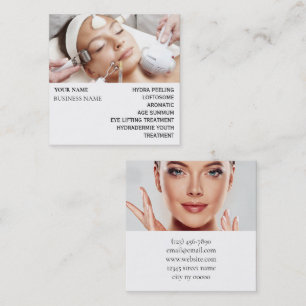 Tarjeta De Visita Cuadrada Salón de belleza y cuidado de la piel