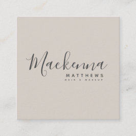 Tarjeta De Visita Cuadrada Salón de nombres personalizado de estilo moderno e