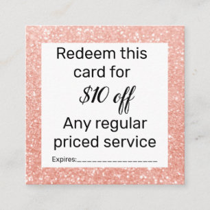 Tarjeta De Visita Cuadrada Salón y promoción del spa
