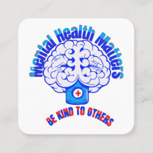 Tarjeta De Visita Cuadrada Salud Mental