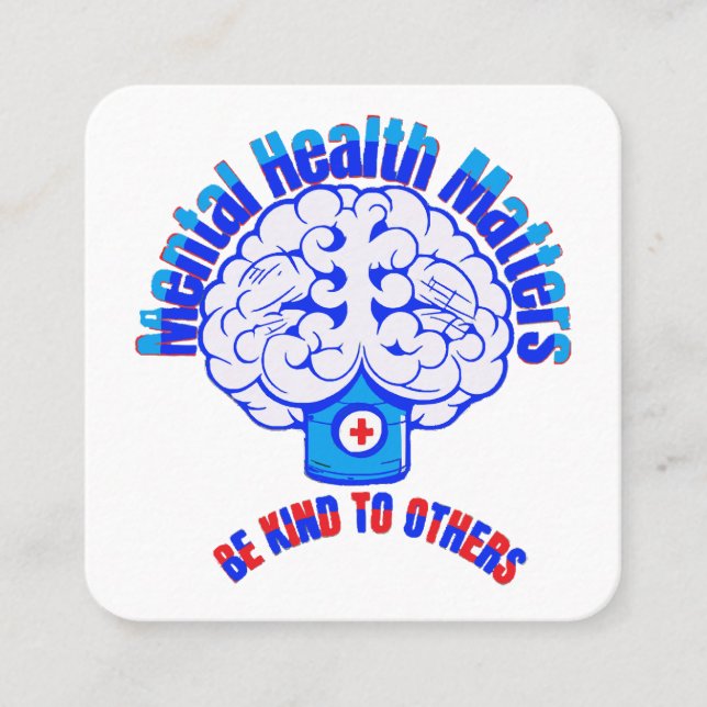 Tarjeta De Visita Cuadrada Salud Mental (Anverso)