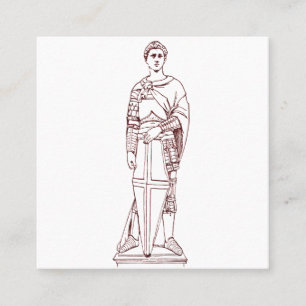 Tarjeta De Visita Cuadrada San Jorge de Donatello - Escultura del Renacimient