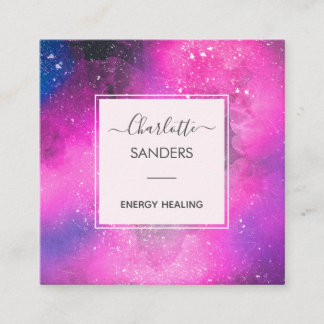 Tarjeta De Visita Cuadrada Sanación energética del universo galáctico
