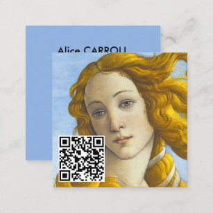 Tarjeta De Visita Cuadrada Sandro Botticelli - Nacimiento de Venus - Código Q