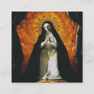Tarjeta De Visita Cuadrada Santa Margarita María Alacoque