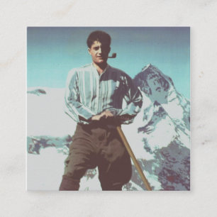 Tarjeta De Visita Cuadrada Santo Pier Giorgio Frassati Clásico Religioso