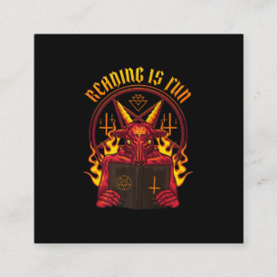 Tarjeta De Visita Cuadrada Satanic Pagan Goat Premium