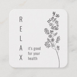 Tarjeta De Visita Cuadrada Saying Healer Mínimo Motivacional Floral