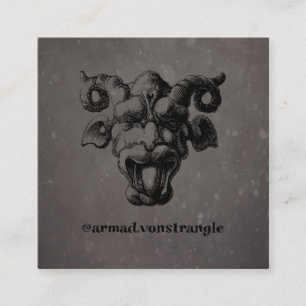 Tarjeta De Visita Cuadrada Scary Gargoyle