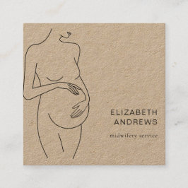 Tarjeta De Visita Cuadrada Schwangere, schlicht-moderne Visitenkarte
