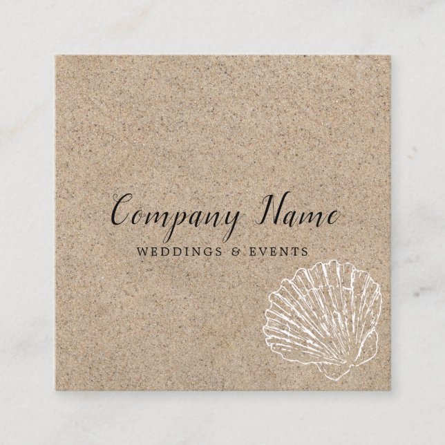 Tarjeta De Visita Cuadrada Seashell (Anverso)