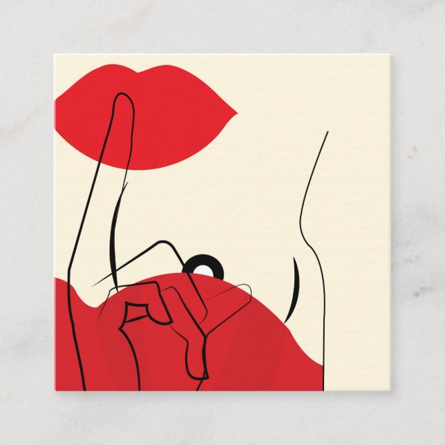 Tarjeta De Visita Cuadrada secreto (Anverso)