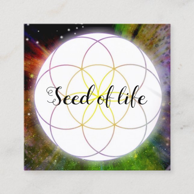 Tarjeta De Visita Cuadrada Seed of life (Anverso)