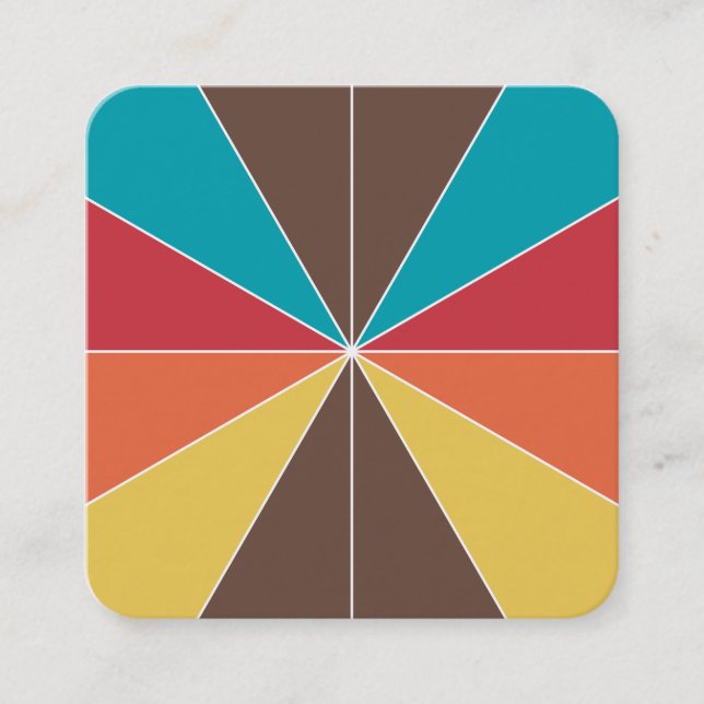 Tarjeta De Visita Cuadrada Segmentos de color 05 (Anverso)