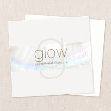 Sello monograma elegante y blanco moderno