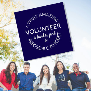 Tarjeta De Visita Cuadrada Semana de Agradecimiento a Voluntarios   Gracias V