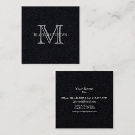 Tarjeta De Visita Cuadrada Sencillamente Su Propio Monograma Personalizado De