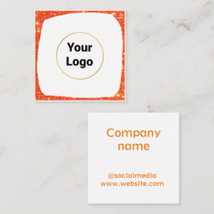 Tarjeta De Visita Cuadrada Sencillo logo de personalizado minimalista elegant