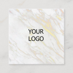 TARJETA DE VISITA CUADRADA SENCILLO MÍNIMO AGREGA TU LOGO TEXTO PERSONALIZADO