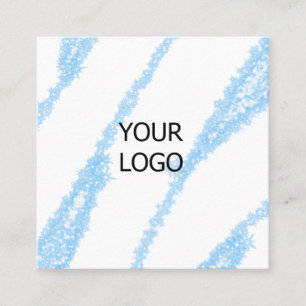 TARJETA DE VISITA CUADRADA SENCILLO MÍNIMO AGREGA TU LOGO TEXTO PERSONALIZADO