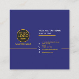 Tarjeta De Visita Cuadrada Sencillo y moderno color negro profesional añadir 