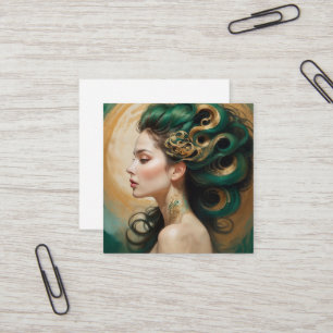 Tarjeta De Visita Cuadrada "Serelito" - Curlos de jade celestial