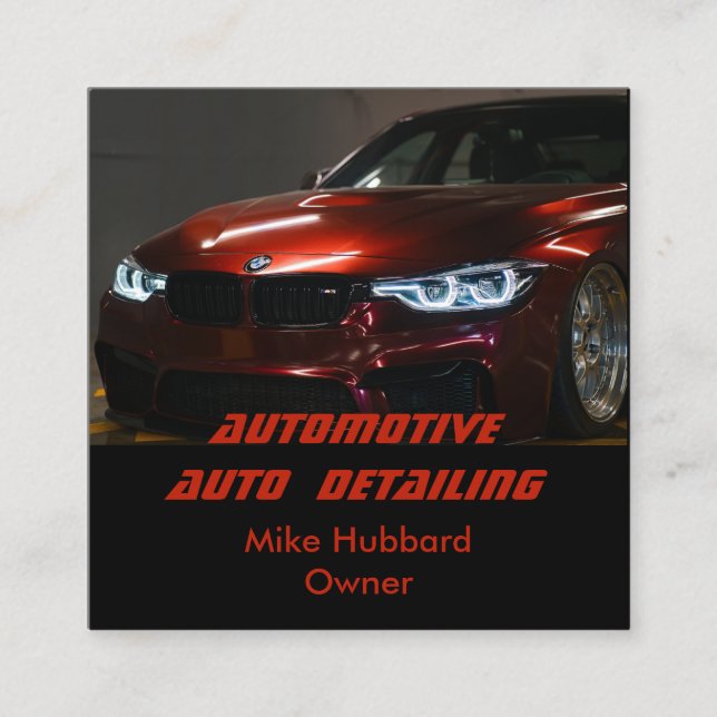 Tarjeta De Visita Cuadrada Servicio de desconexión automática móvil profesion (Anverso)