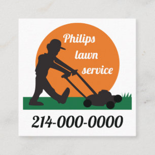 Tarjeta De Visita Cuadrada Servicio de jardín