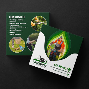 Tarjeta De Visita Cuadrada Servicio de jardinería y paisajismo de césped mode