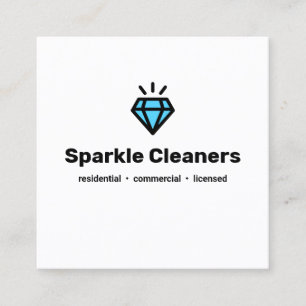 Tarjeta De Visita Cuadrada Servicio de mantenimiento del logotipo de diamante