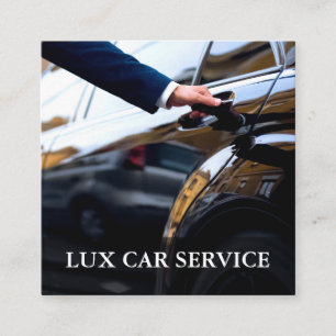 Tarjeta De Visita Cuadrada Servicio de taxi Lux Care Chofer Conductor