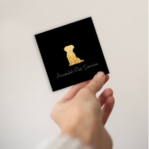 Tarjeta De Visita Cuadrada Servicio del mascota del canguro del canguro del