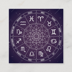 Tarjeta De Visita Cuadrada Servicios a empresas de la astrología del
