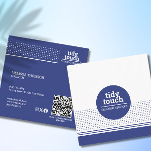 Tarjeta De Visita Cuadrada Servicios clásicos modernos de limpieza de puntos