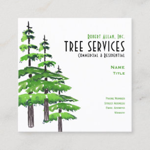 Tarjeta De Visita Cuadrada Servicios de árbol