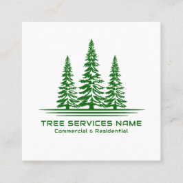 Tarjeta De Visita Cuadrada Servicios de árbol moderno