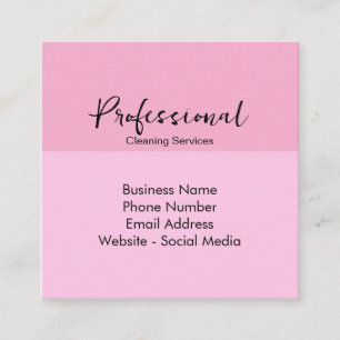 Tarjeta De Visita Cuadrada Servicios de limpieza Cuadrado editable de limpi