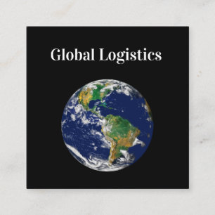 Tarjeta De Visita Cuadrada Servicios de Logística y Envío Square Business Ca