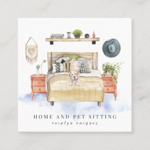 Tarjeta De Visita Cuadrada Shar Pei   Inicio y sesión de Mascota