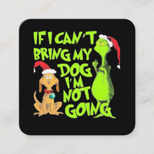 Tarjeta De Visita Cuadrada Si no puedo traer a mi perro no voy