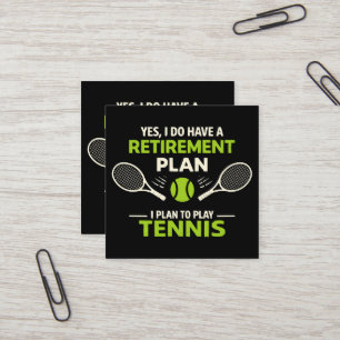 Tarjeta De Visita Cuadrada Sí, tengo un plan de jubilación tenis