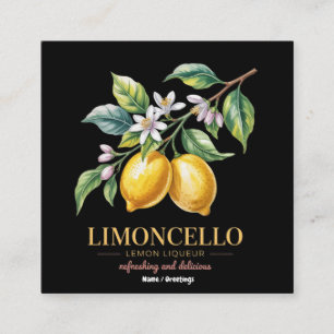 Tarjeta De Visita Cuadrada Sicilia Italia Orgulloso Limones Italianos Frescos
