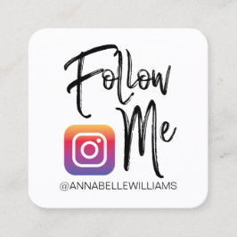 Tarjeta De Visita Cuadrada Sígueme Instagram Photo Social Media Business C
