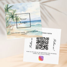 Síguenos el logotipo de la playa código qr instagr