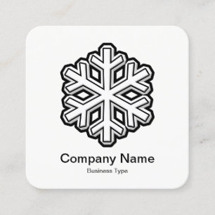 Tarjeta De Visita Cuadrada Símbolo de copo de nieve