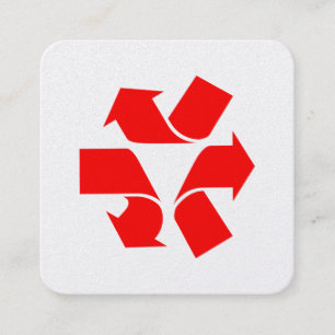 Tarjeta De Visita Cuadrada Símbolo de no reciclar